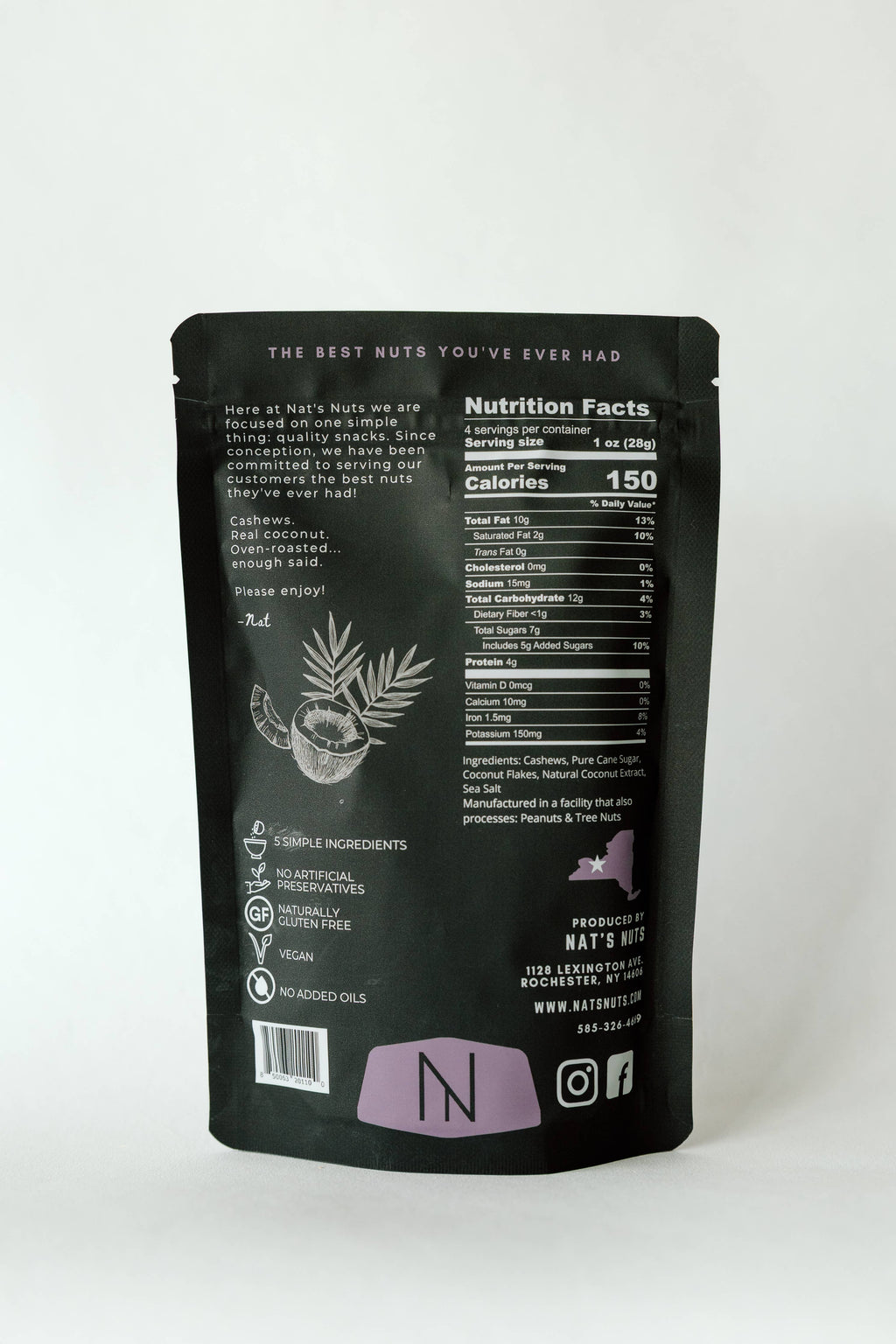 Toasted Coconut Cashews | 12-Count Gourmet Roasted Nuts