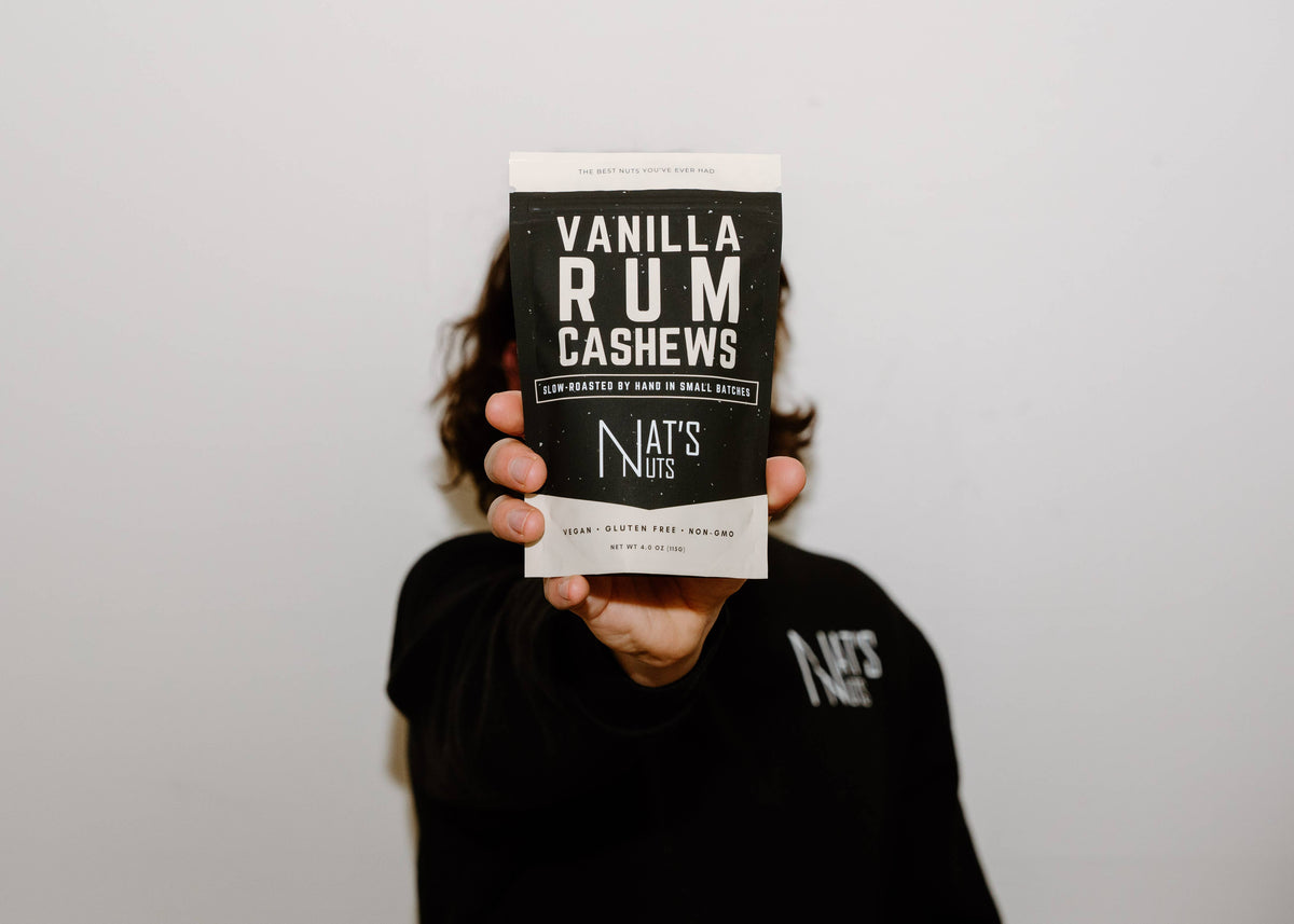 Vanilla Rum Cashews | 12-Count Gourmet Roasted Nuts